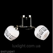 Люстра з плафонами L05591/2 (AB) SR Svitlight. Люстра стельова на дві лампочки підходить на кухню